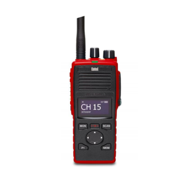 DT944FF MED, ATEX Fire Fighter Portable
ATEX II 2G Ex ib IIC T4 Gb
VHF 156 - 163,275Mhz TX Power 1 Watt