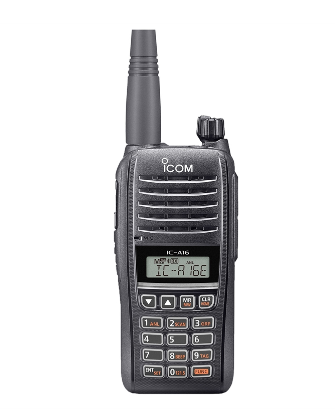 IC-A16E VHF Airband, 6W PEP
Incl. charger BC-213 - excl .bluetooth
