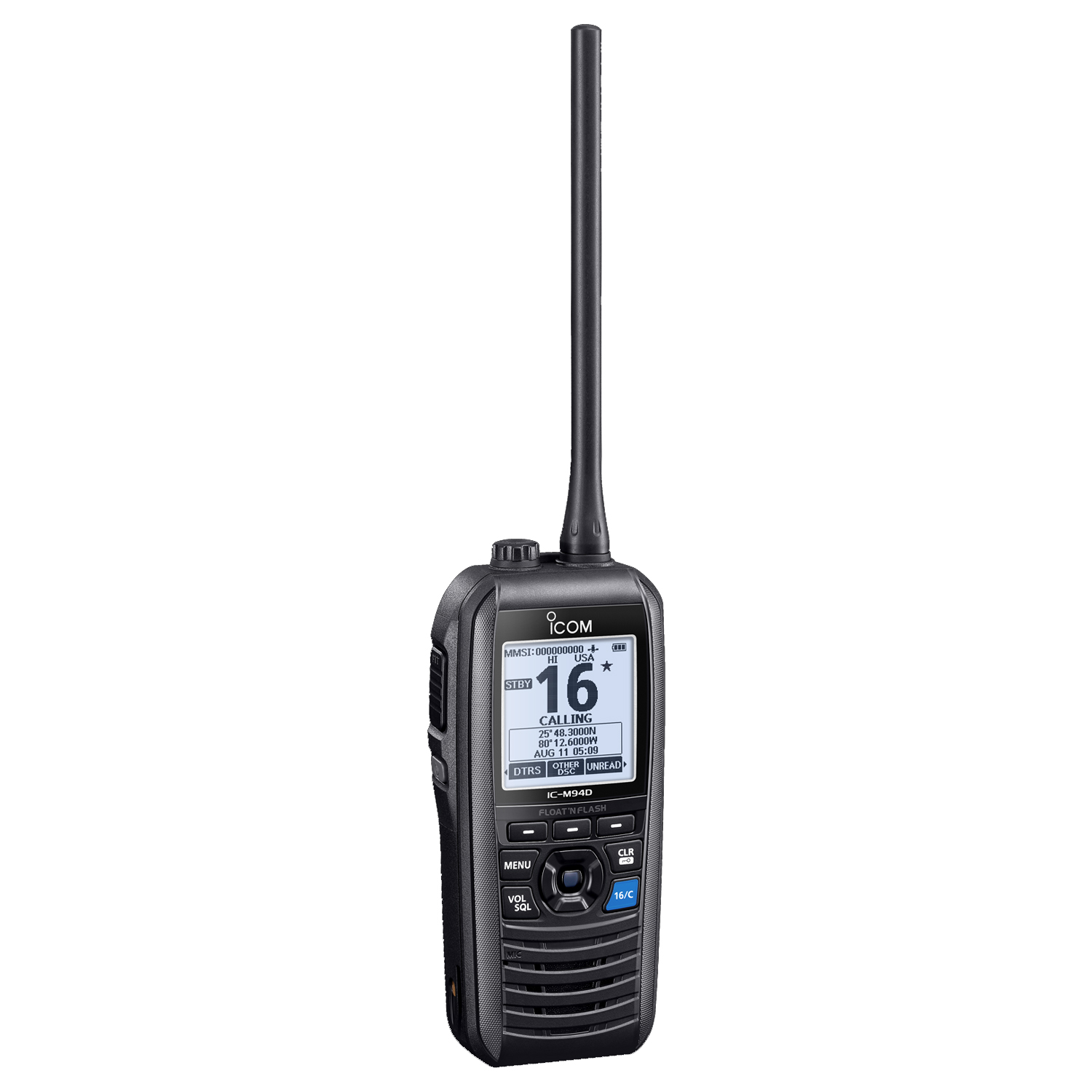 IC-M94D Icom VHF marine tranceiver
with DSC & AIS 6 W RF Output Power
Class-Leading 1500 mW Audio Output