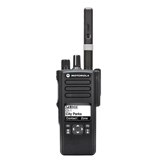 DP4600e UHF Motorola Digital Handheld
Radio incl. battery, antenna, belt clip
Charger not included