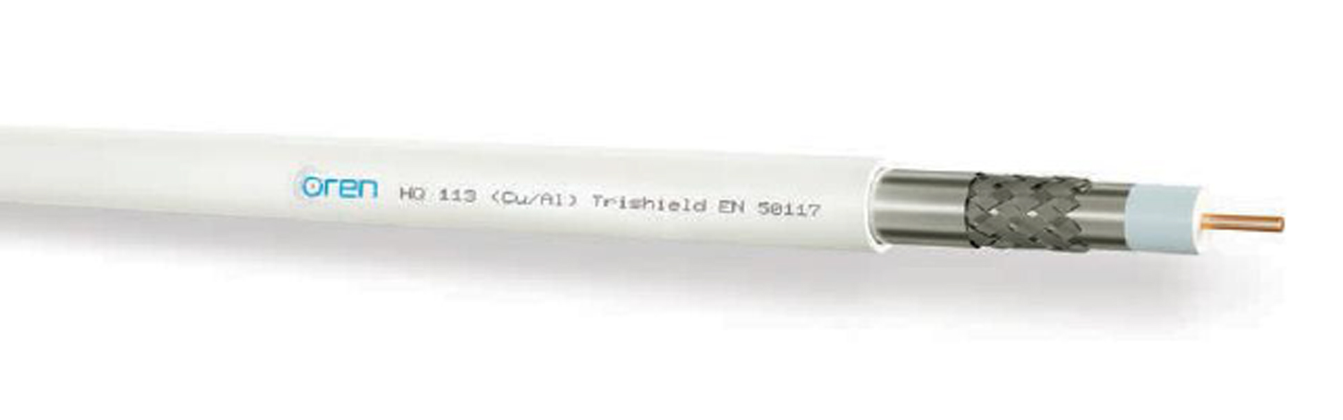 HQ113HFFR  75ohm low loss coax Dca
White, 6,8mm, 100m drum
RG6T