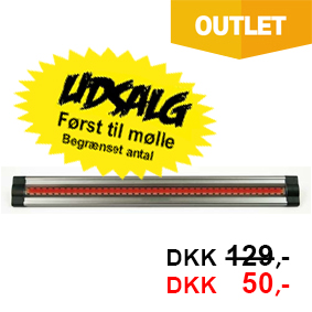 LED Lysliste Rød 12 volt  30 cm 2W IP20